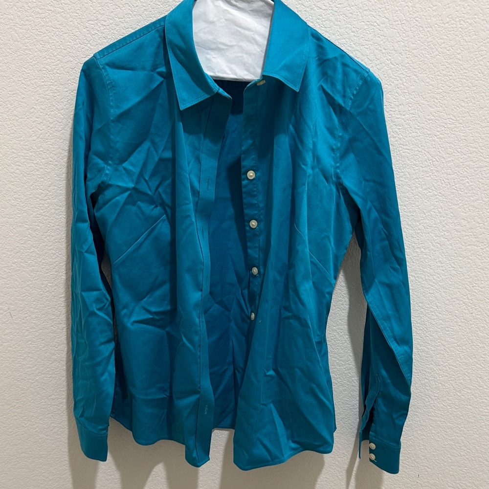 Banana Republic Teal Casual Button Down Shirt